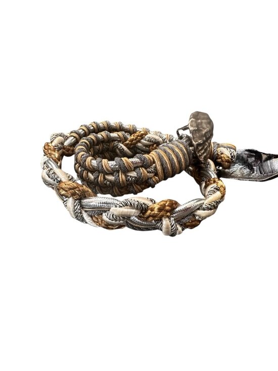Vintage Metallic Braided Shells Waist Belt Women XS Gold Silver Mermaid Festival main image 7